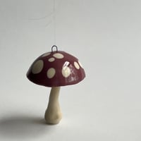 Image 1 of Dark Plum Mushroom Ornament