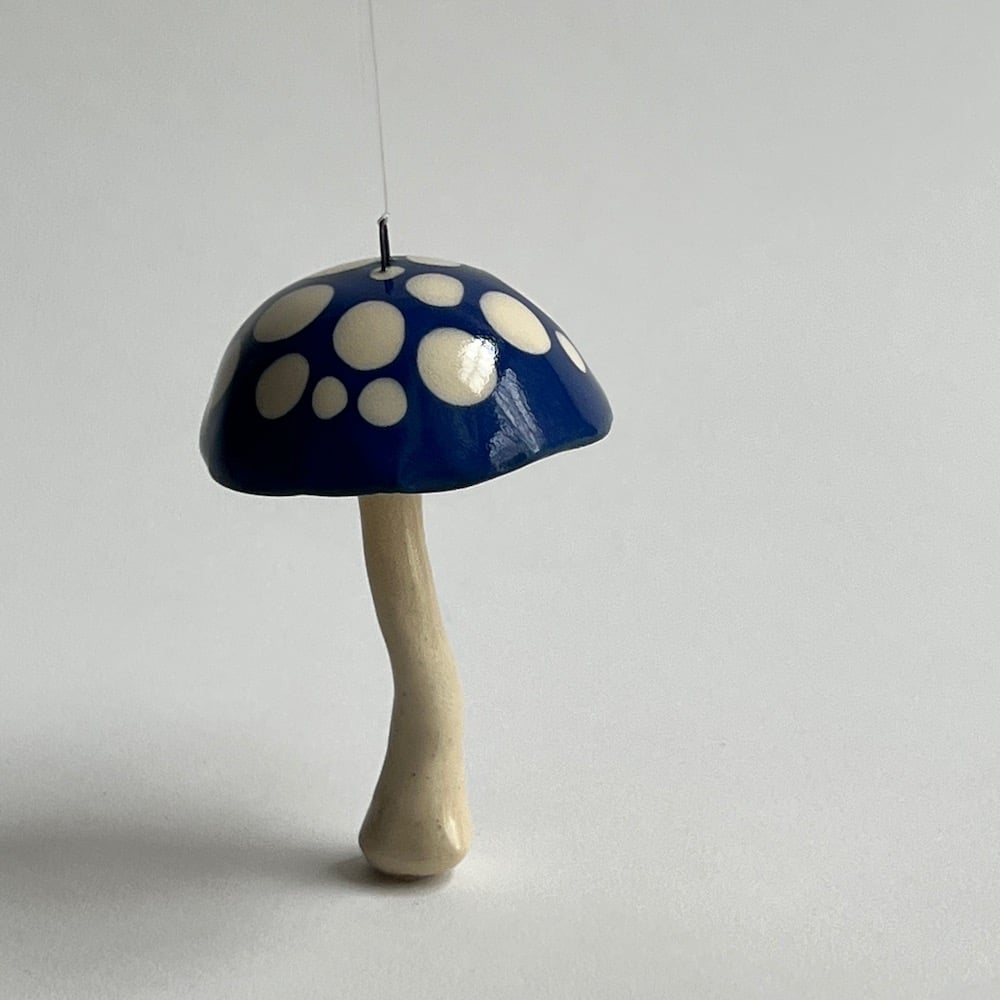 Cobalt Mushroom Ornament