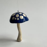 Image 1 of Cobalt Mushroom Ornament