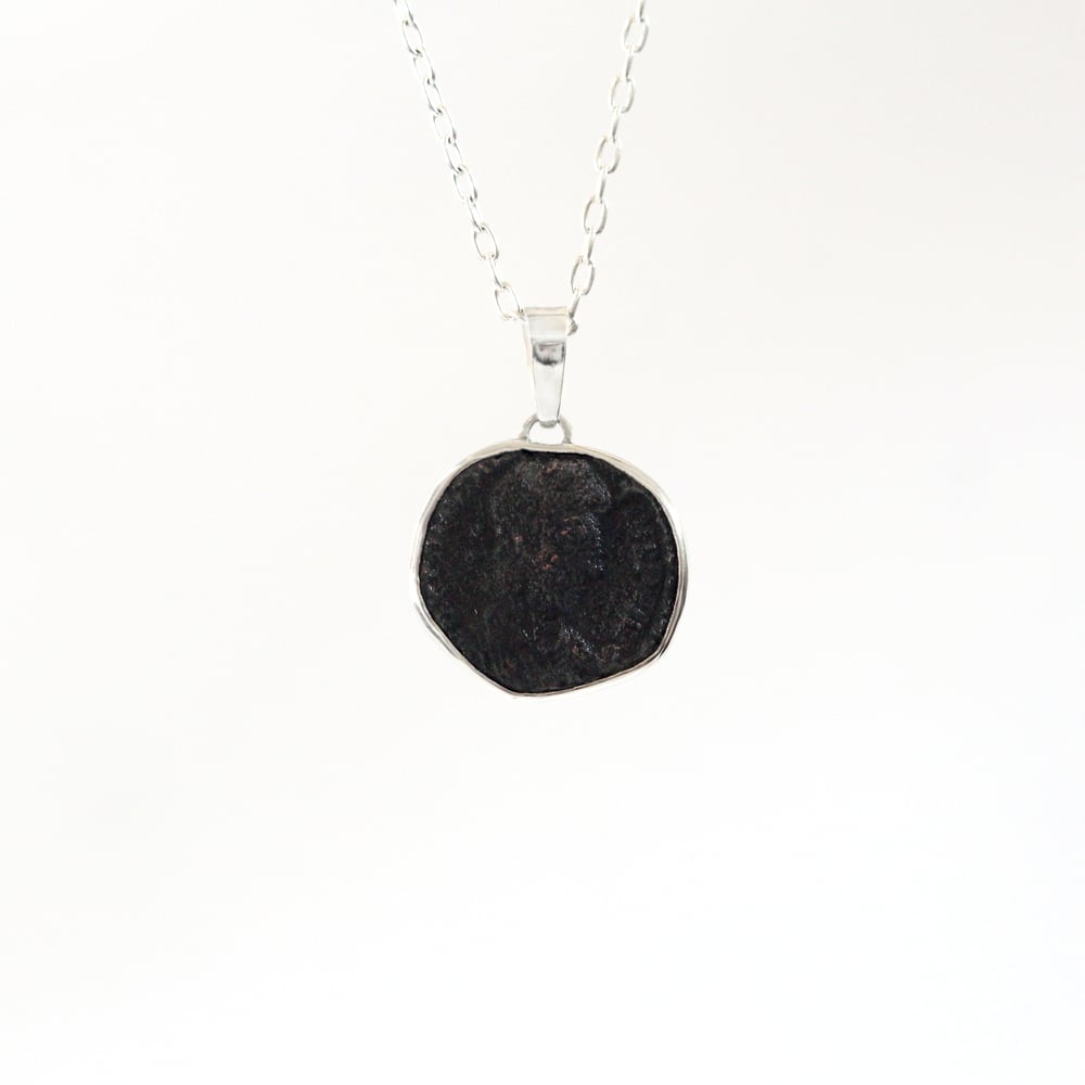 Ancient Roman Coin Sterling Silver Necklace