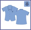 BME - Senior Girls Sky Blue Blouse Navy Piping $36.95