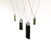 Green Tourmaline Sterling Silver Crystal Necklace