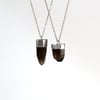 Smokey Quartz Sterling Silver Crystal Necklace