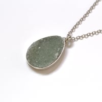 Image 4 of Green Druzy Quartz Sterling Silver Necklace