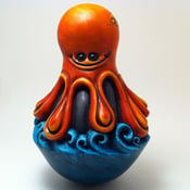 Image of OCCTOBBOBBA - 4.5" Resin Weeble by Pepe (red)