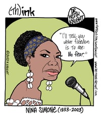 Nina Simone Cartoon Print