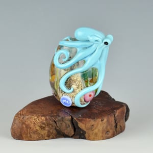Image of LG. Octopus Garden Aquarium Bead - Flamework Glass Sculpture Bead