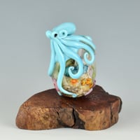 Image 1 of LG. Octopus Garden Aquarium Bead - Flamework Glass Sculpture Bead