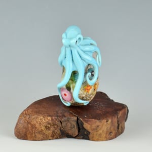 Image of LG. Octopus Garden Aquarium Bead - Flamework Glass Sculpture Bead