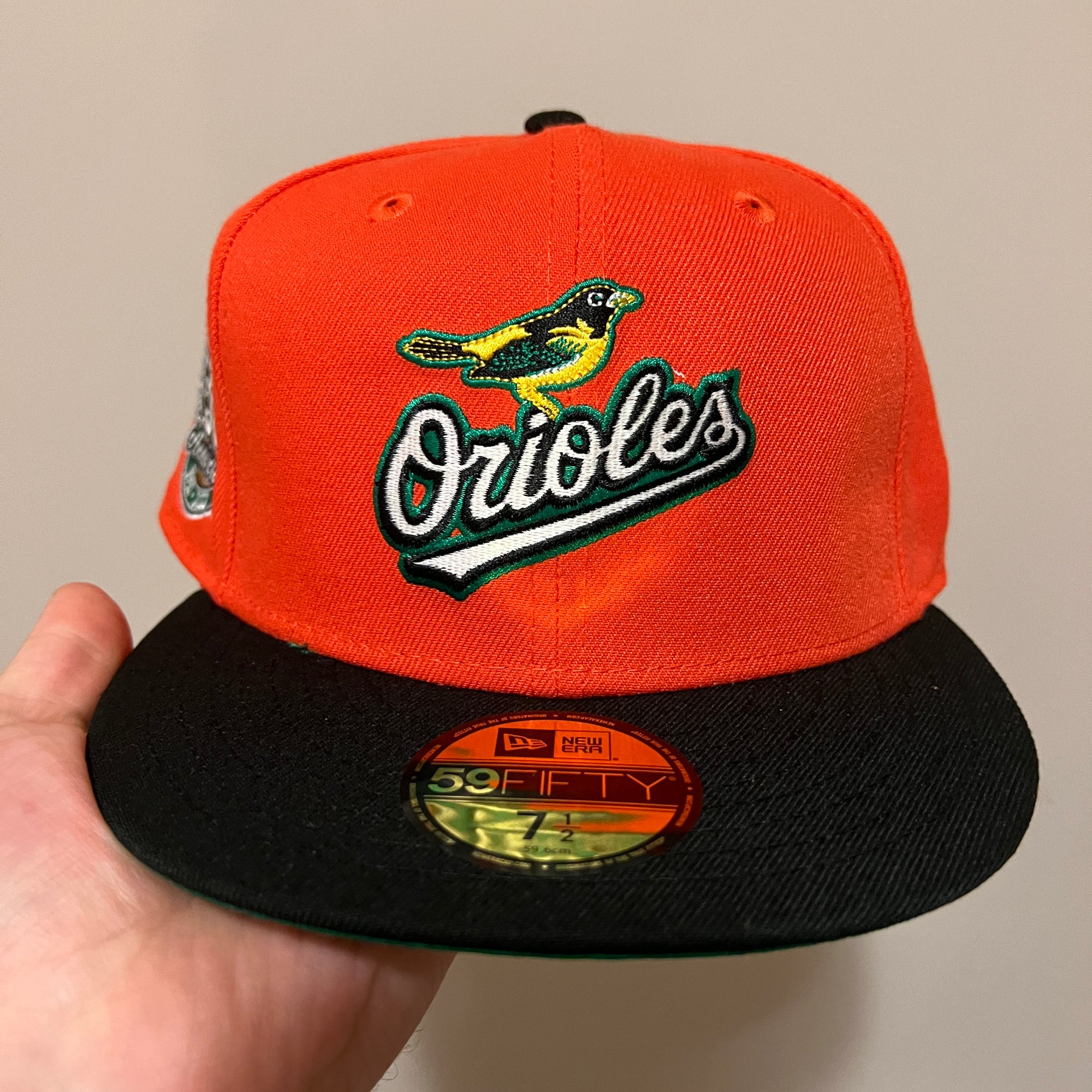 7 1/2 Baltimore Orioles Orange Black Green 59fifty