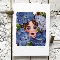 Image 1 of PEONY LADY -  LIMITED PRINT A4