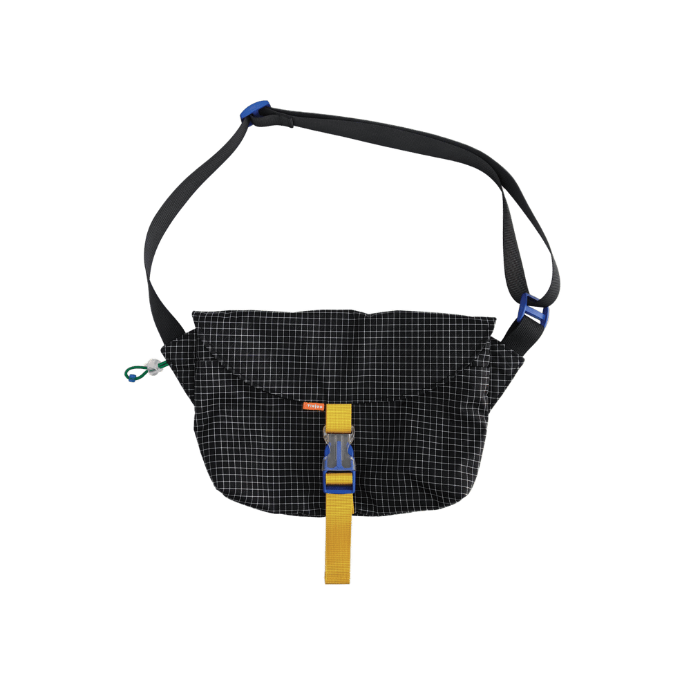 Image of Sacoche rabat/Flap satchel - Noir/Jaune
