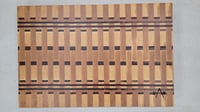 Image 1 of "DOUBLE STRIPES" END-GRAIN CUTTING BOARD