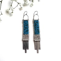 Image 4 of Silver and Turquoise Demimonde Earrings