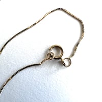 Image 5 of Vintage 14k Gold and Onyx Elipse Necklace