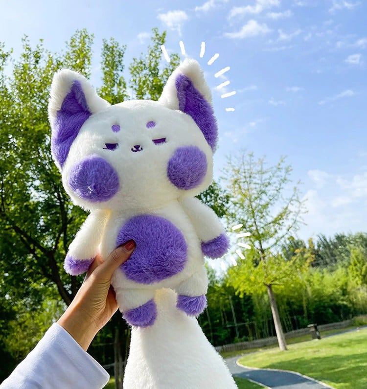 Image of PURPLE Fluffy Fox Plush Toy