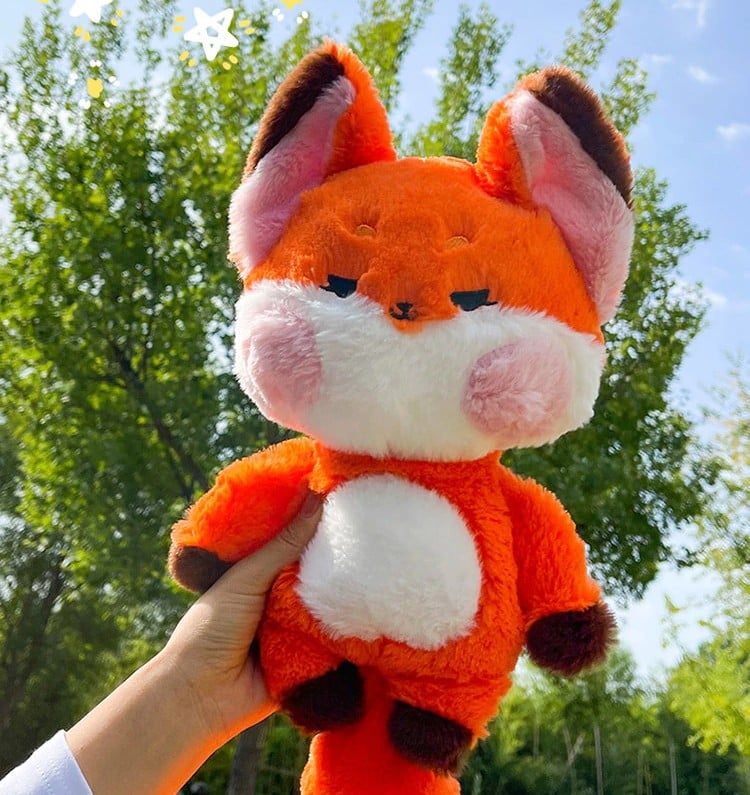 Image of  ORANGE Fluffy Fox Plush Toy