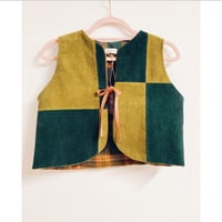 Image 5 of  Green Corduroy Vest Med/Crop 