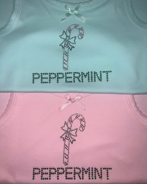 Image of 💖New Candy Cane Peppermint Tank Top 💖Pink💚❇️