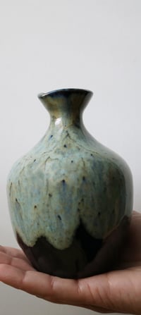 Image 3 of green and black sake set