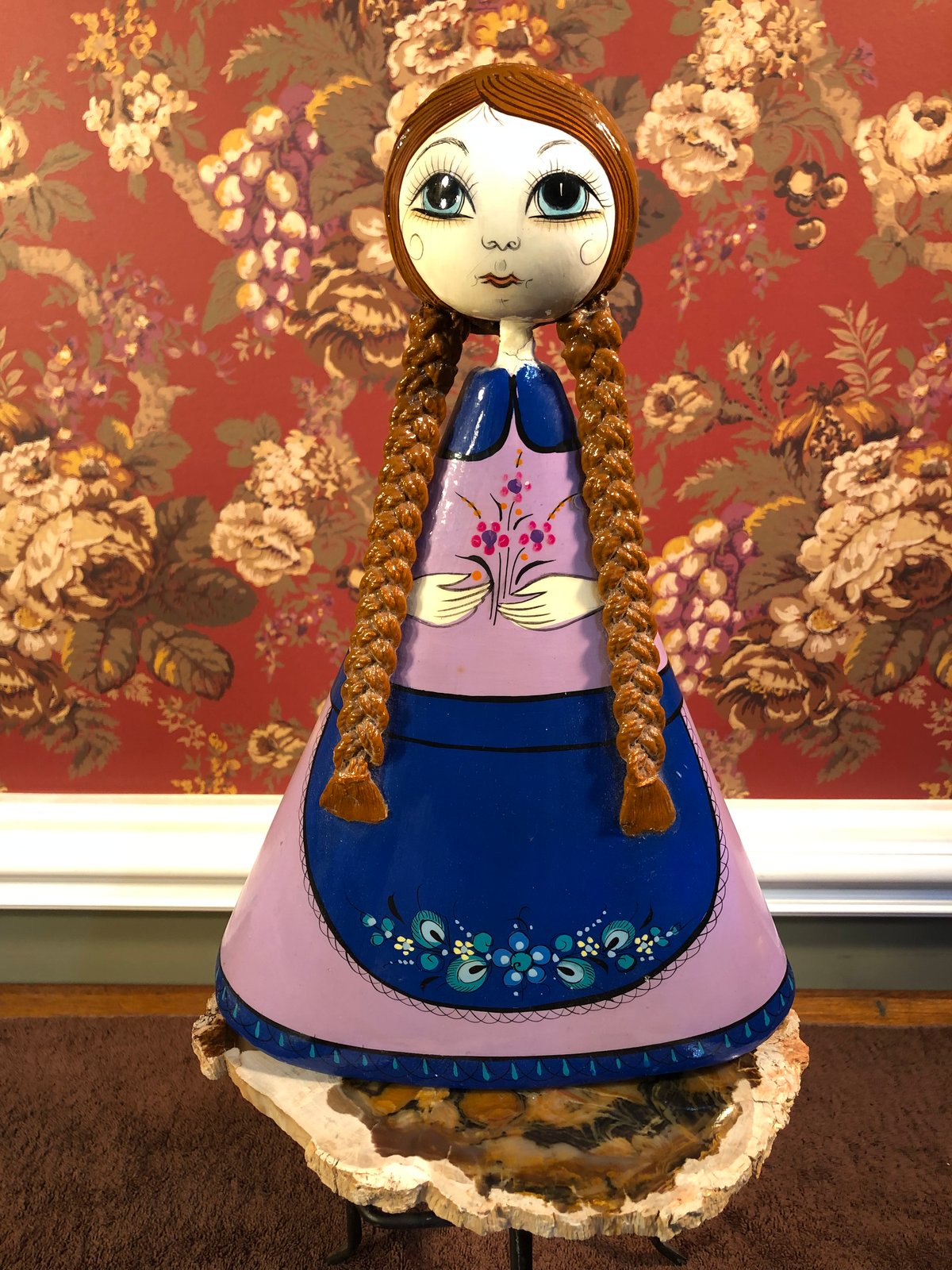 Image of Papier Mache Tonala SerMel JAL Senorita Doll figurine