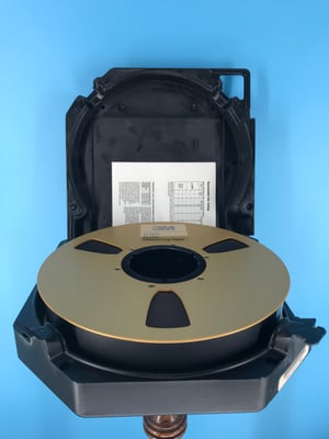 Image of 3M 996 2" x 2500' Reel Tape On 10.5" Gold Reel in TapeCare One Pass With Leader-Used