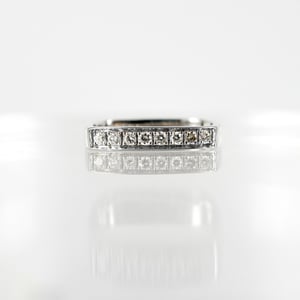 Image of 18ct white gold diamond set eternity ring. Pj4475 