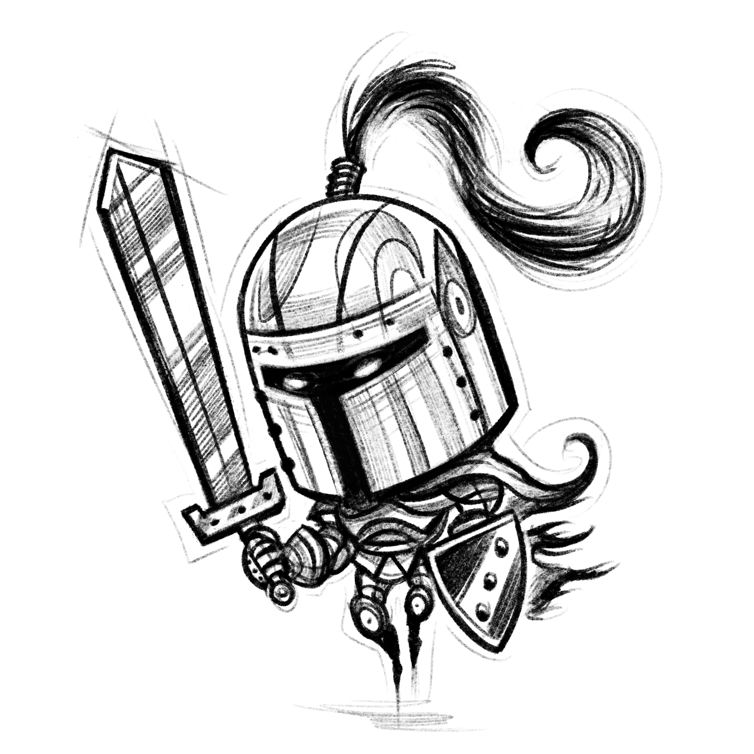 Dark Sprites: Big Helmet Knight - $100 flat rate special 