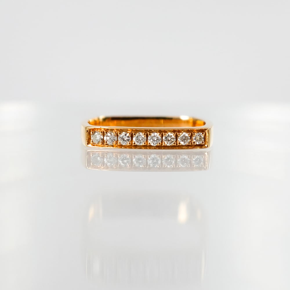 Image of 18ct yellow gold diamond set eternity ring. Pj4475a