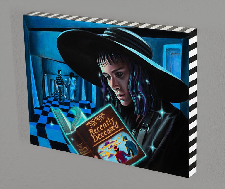 Image of 'Beetlejuice' stretched canvas print