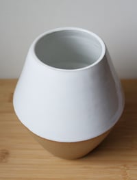 Image 4 of angled white vase