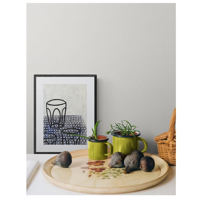 Glass on table ~ Print