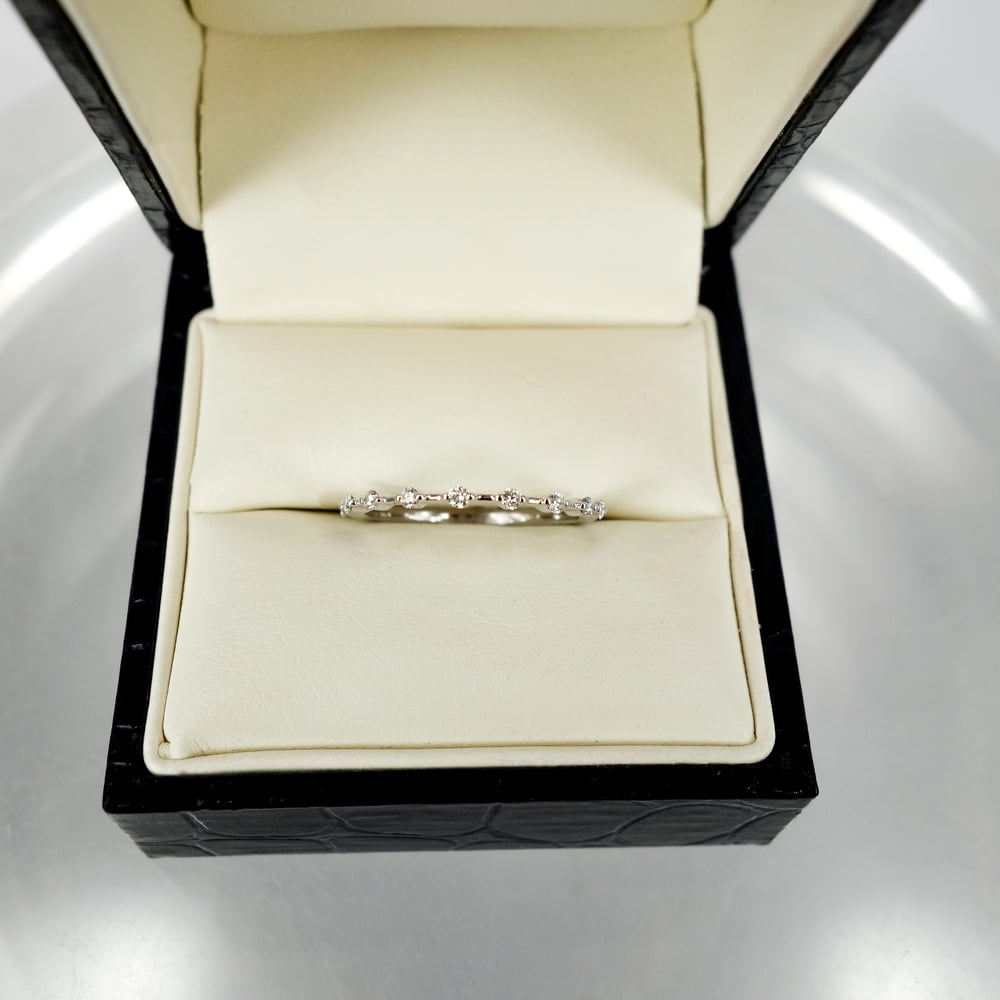 Image of 18ct white gold diamond set eternity ring. PJ5888