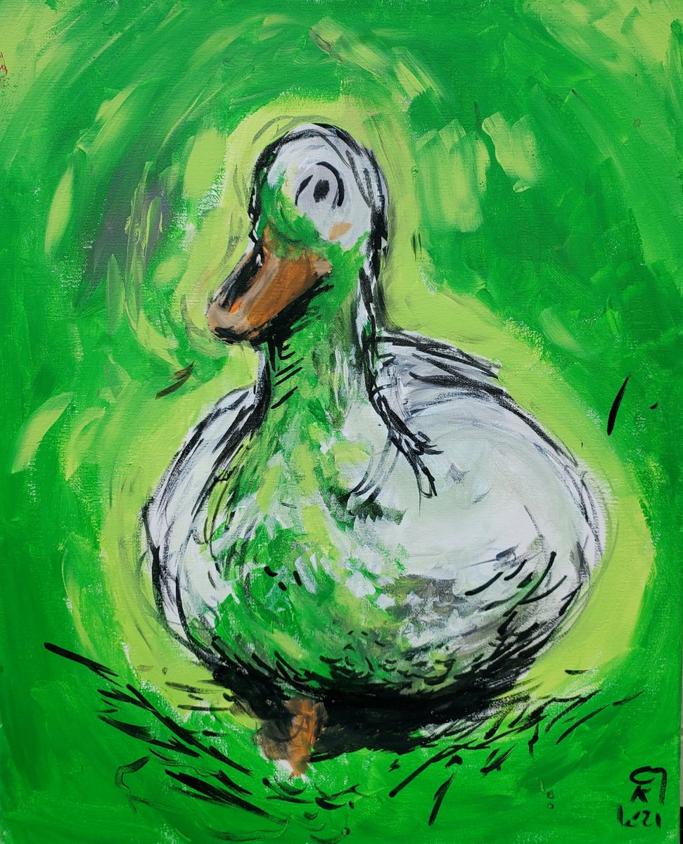 UNTITLED GOOSE PAINTING crimson shop