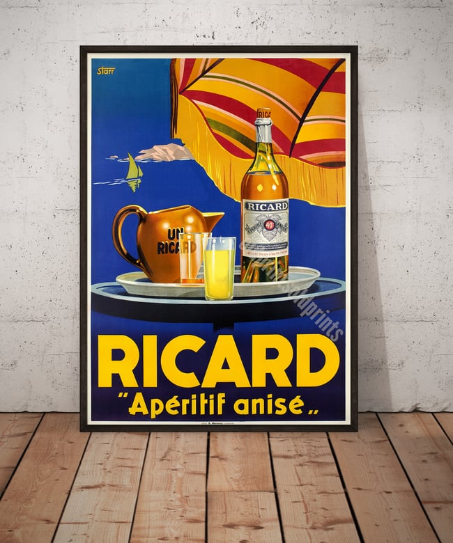 Ricard | Aperitif Anise | Starr | 1948 | Vintage Ads | Wall Art Print | Vintage Poster