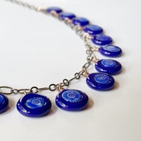 Image 2 of Blue Coins Necklace