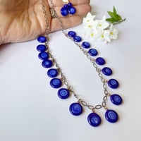 Image 5 of Blue Coins Necklace
