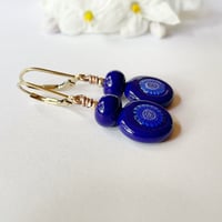 Image 3 of Blue Coins Earrings