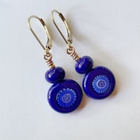 Image 5 of Blue Coins Earrings