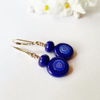 Image 1 of Blue Coins Earrings