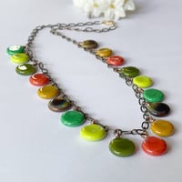 Image 1 of Coin Necklace - Multicolour