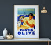 Pastis Olive | Comme a Marseille | Marc | 1936 | Vintage Ads | Wall Art Print | Vintage Poster