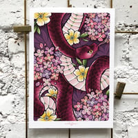Image 1 of FLOWERY SNAKE - PRINT A4