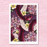 Image 3 of FLOWERY SNAKE - PRINT A4