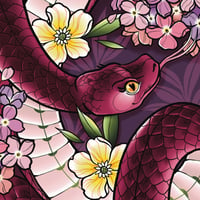 Image 2 of FLOWERY SNAKE - PRINT A4