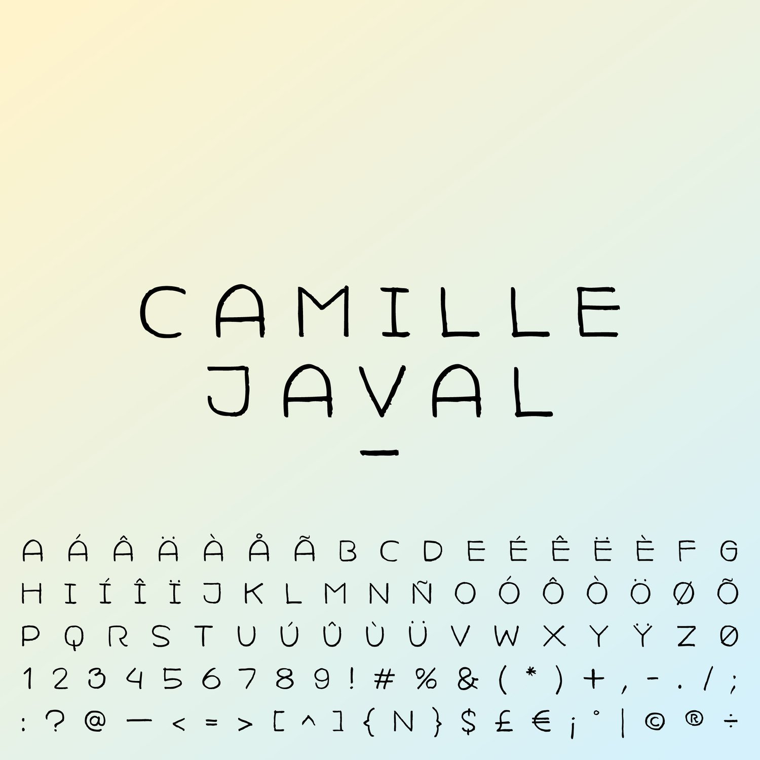 Image of Camille Javal / Typeface