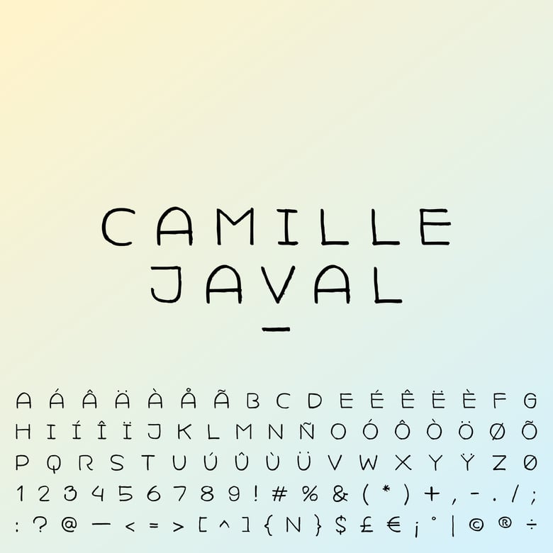 Image of Camille Javal / Typeface