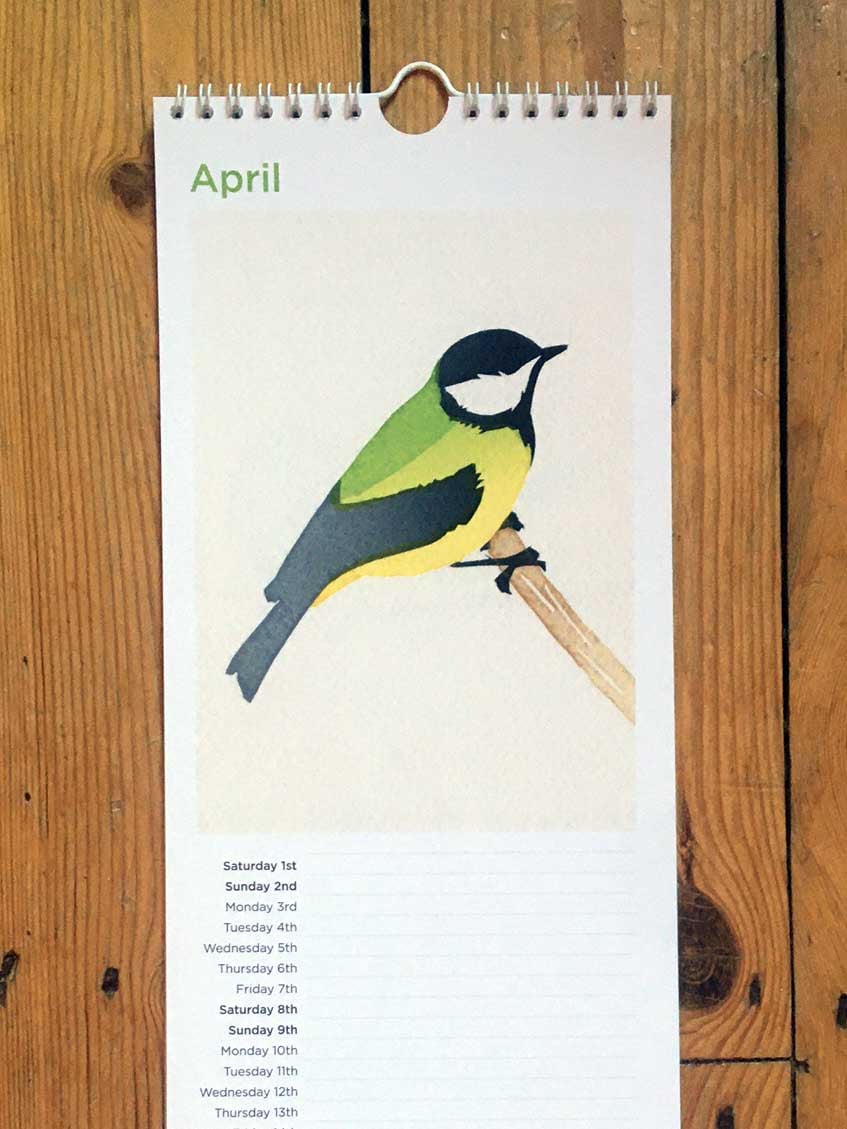 Image of NEW! 2023 Bird Print Calendar - Free UK shipping!