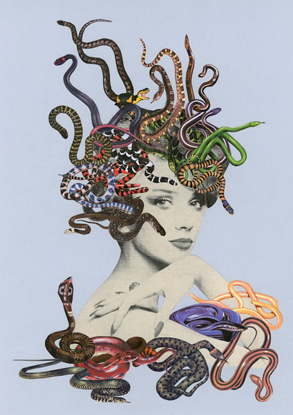 Image of Medusa. Limited edition collage print