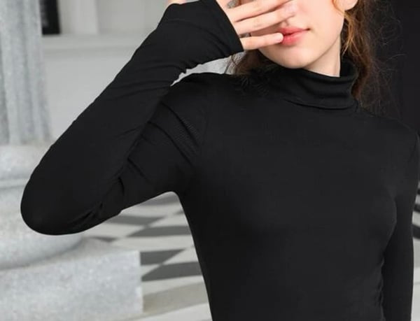 Image of Black high neck shirt 